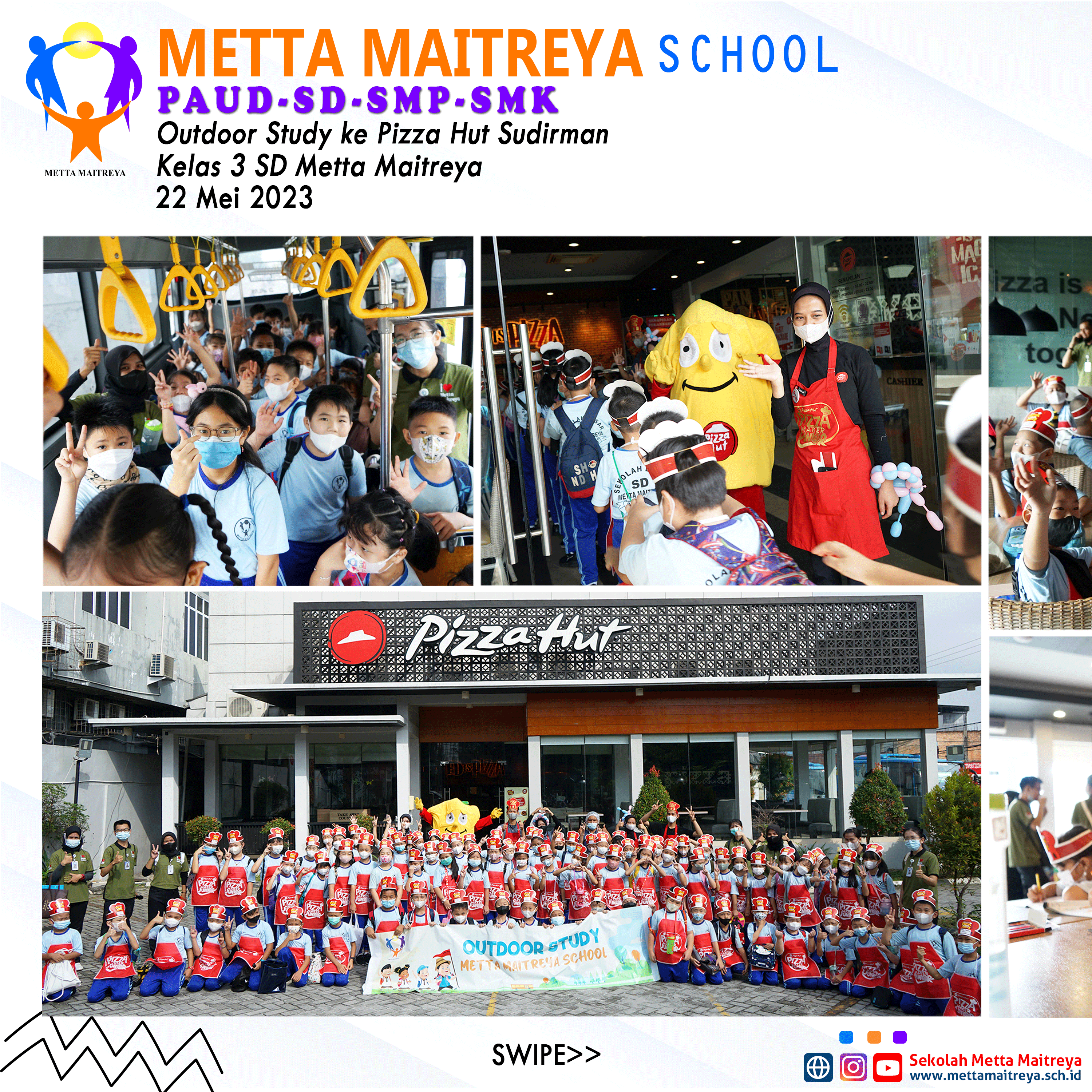 Outdoor Study ke Pizza Hut Sudirman Kelas 3 | SD METTA MAITREYA